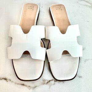a new day White Slide Sandals Size 9